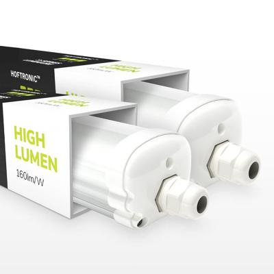 S-Series - Set van 2 LED TL armaturen 120cm - IP65 Waterdicht - 24 Watt 3840 Lumen (160lm/W) - 4000K Neutraal wit - Koppelbaar - IK07 - S-Series Tri-Proof plafondverlichting