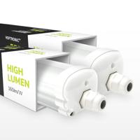 S-Series - Set van 2 LED TL armaturen 120cm - IP65 Waterdicht - 24 Watt 3840 Lumen (160lm/W) - 4000K Neutraal wit - Koppelbaar - IK07 - S-Series Tri-Proof plafondverlichting