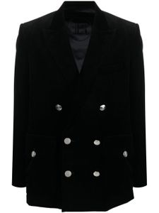 Balmain blazer côtelé à boutonnière croisée - Noir