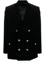 Balmain blazer côtelé à boutonnière croisée - Noir