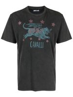 Just Cavalli t-shirt en coton à imprimé tigre - Noir - thumbnail