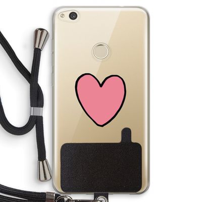 Hartje: Huawei Ascend P8 Lite (2017) Transparant Hoesje met koord