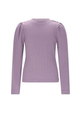 NoNo winter jersey t-shirt meisjes - paars- Kiva - gebreid