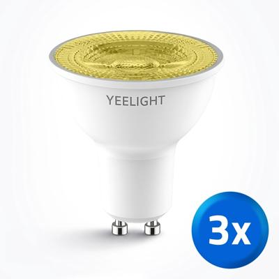 Yeelight slimme led spot - GU10 fitting - Warm Witte lichtkleur - Voordeelset van 3 stuks