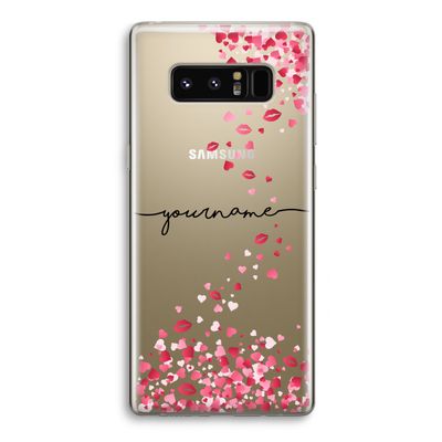 Hartjes en kusjes: Samsung Galaxy Note 8 Transparant Hoesje