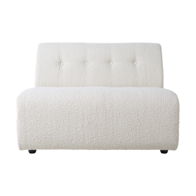HKliving Vint bank middle 1,5-seat Boucle Cream