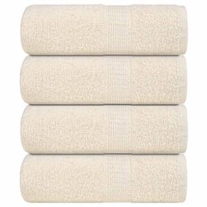 VidaXL Washandjes 4 stuks frogn crème 30x30 cm 100% katoen