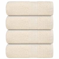 VidaXL Washandjes 4 stuks frogn crème 30x30 cm 100% katoen