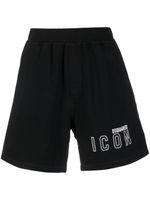 DSQUARED2 short de sport à logo imprimé - Noir - thumbnail