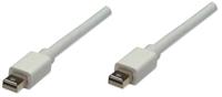 Manhattan 324557 DisplayPort-kabel Mini-displayport Aansluitkabel Mini DisplayPort-stekker, Mini DisplayPort-stekker 1.00 m Wit Vergulde steekcontacten - thumbnail