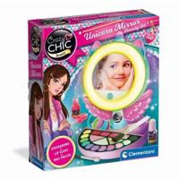 CLEMENTONI - Make-upspiegel eenhoorn - Lichtring - Make-up en haar- en nagelaccessoires - Vanaf 7 jaar