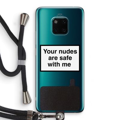 Safe with me: Huawei Mate 20 Pro Transparant Hoesje met koord