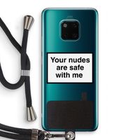 Safe with me: Huawei Mate 20 Pro Transparant Hoesje met koord