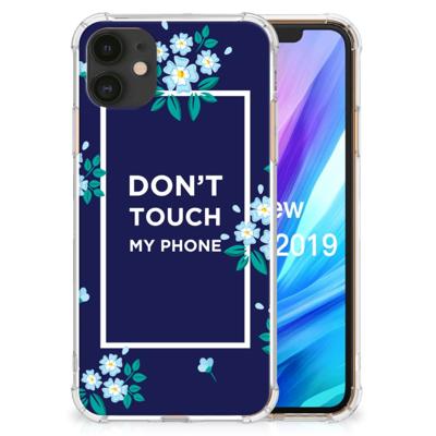 Apple iPhone 11 Anti Shock Case Flowers Blue DTMP Apple iPhone 11 Anti Shock Case Flowers Blue DTMP