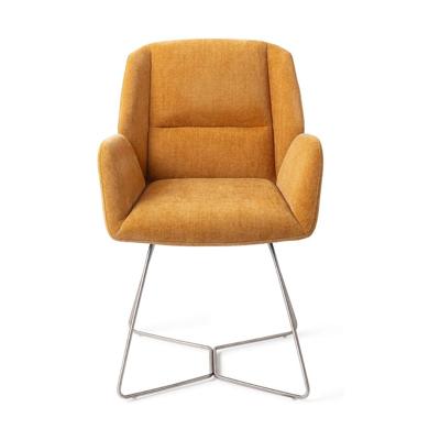 Jesper Home Myoko eetkamerstoel El Dorado beehive steel