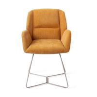 Jesper Home Myoko eetkamerstoel El Dorado beehive steel