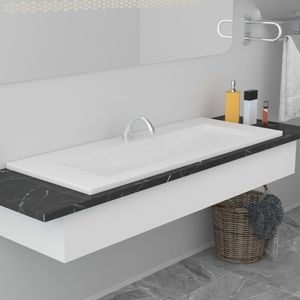 VidaXL Inbouwwastafel 101x39,5x18,5 cm keramiek wit
