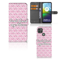 Motorola Moto G9 Power Portemonnee Hoesje Flowers Pink DTMP - thumbnail