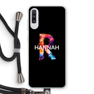 Abstract Spectrum: Samsung Galaxy A70 Transparant Hoesje met koord
