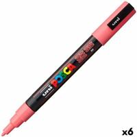 Acrylverfmarkeerder POSCA PC-3M Koraal 0,9-1,3 mm (6 Stuks)