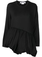 Comme Des Garçons Comme Des Garçons blouse à ourlet froncé - Noir