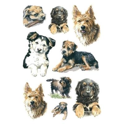 Honden / puppy stickers - 3x velletjes van 9 stickertjes