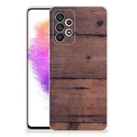 Samsung Galaxy A73 5G | Bumper Hoesje | Old Wood