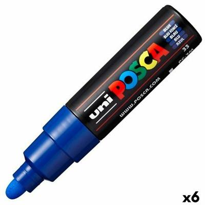 Markeerstift POSCA PC-7M Blauw (6 Stuks)