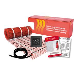 BWS By Magnum Elektronische Vloerverwarming Set 7 m2 - 1050 Watt - Wifi Thermostaat Zwart