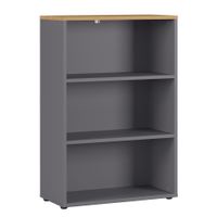 Lage brede kantoorkast Ergonoma Eiken