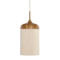 Light&living Hanglamp Ø22x41,5 cm DANIA hout print naturel+touw crème - thumbnail