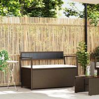 Tuinbank met kussen, bruin polyrotan Tuinbank met kussen, bruin polyrotan