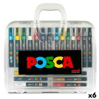 Set Viltstiften POSCA Multicolour (6 Stuks)