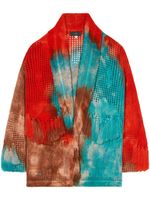 Alanui cardigan California Dreaming à motif die dye - Orange