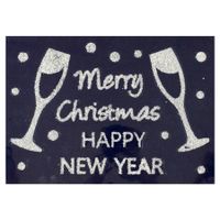 1x stuks velletjes kerst glitter raamstickers Merry Christmas 28,5 x 40 cm