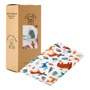 Hydrofiele swaddle doek - Bosdieren