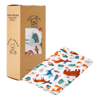 Hydrofiele swaddle doek - Bosdieren - thumbnail