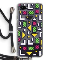 8-bit N°4: Pixel 3a Transparant Hoesje met koord