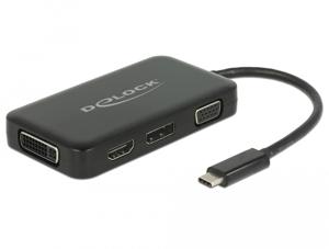 DeLOCK 63929 USB 2.0 Type-C Zwart hub & concentrator