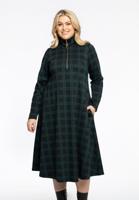 Yoek Jurk lang met rits GILLY | Zwart | Maat 58/60