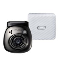 Fujifilm INSTAX PAL digital camera, Gem Black + printer Link WIDE, Ash White