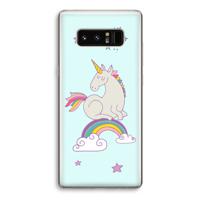 Regenboog eenhoorn: Samsung Galaxy Note 8 Transparant Hoesje