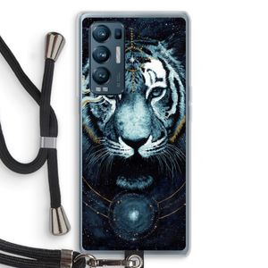 Darkness Tiger: Oppo Find X3 Neo Transparant Hoesje met koord