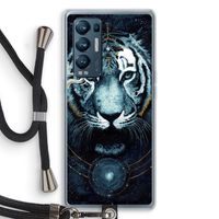 Darkness Tiger: Oppo Find X3 Neo Transparant Hoesje met koord