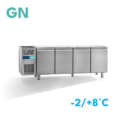 Dieptekoelwerkbank | 4 deurs GN | zonder werkblad | stekkerklaar