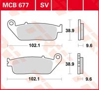 TRW Remblokken, en remschoenen voor de moto, MCB677 Allround organisch