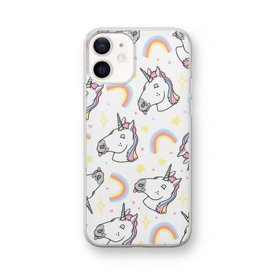 Rainbow Unicorn: iPhone 12 mini Transparant Hoesje