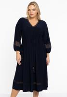 Yoek Jurk met kant | Blauw | Maat 50/52