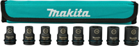 Makita krachtdoppenset impact black, 1/2" vk 8-delig