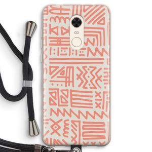 Marrakech Pink: Xiaomi Redmi 5 Transparant Hoesje met koord